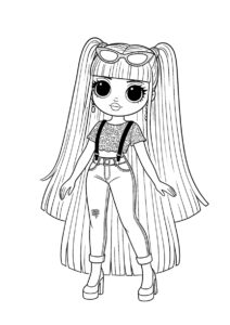 Распечатать раскраску LOL OMG Кошечка Кей - L.O.L O.M.G