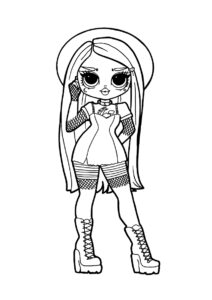 Разукрашка Ведьмочка распечатать на А4 - L.O.L O.M.G