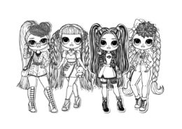 Куклы подружки LOL OMG (L.O.L O.M.G) распечатать раскраску