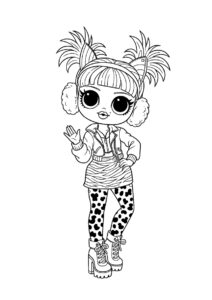 Мисс Мяу - ЛОЛ ОМГ (L.O.L O.M.G) бесплатная раскраска на печать