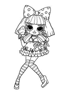 Трикста разукрашка скачать и распечатать - L.O.L O.M.G