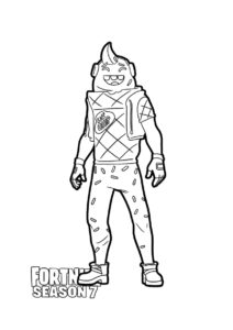 Разукрашка Lil Whip распечатать на А4 - Фортнайт