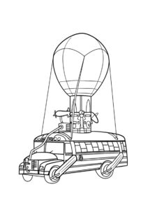 Боевой Автобус распечатать разукрашку бесплатно - Фортнайт