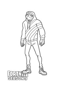 Бесплатная разукрашка для печати и скачивания Догго - Фортнайт