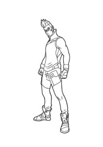 Фортнайт бесплатная раскраска - Дрифт в медицинской маске