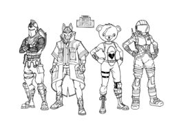 Раскраска Команда героев Фортнайт распечатать и скачать - Фортнайт