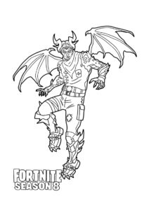 Малкор (Фортнайт) разукрашка для печати на А4