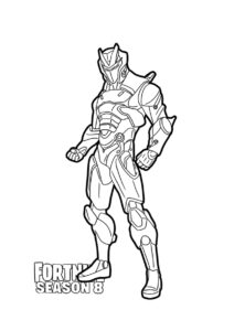 Отважный робот раскраска распечатать и скачать - Фортнайт