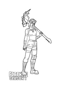 Раскраска Персонаж с киркой - Фортнайт