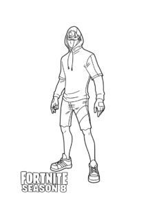 Раскраска Персонаж Фортнайт в худи - Фортнайт