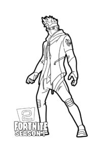 Фортнайт бесплатная раскраска - Персонаж Фортнайт со стильной прической