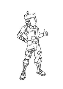 Раскраска Самодовольный Бургермен распечатать и скачать - Фортнайт