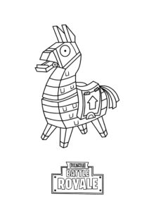 Смешная Лама из Фортнайта раскраска распечатать бесплатно на А4 - Фортнайт