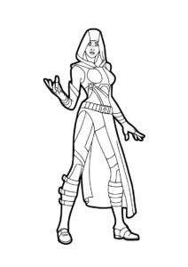 Стильная Аура (Фортнайт) распечатать разукрашку