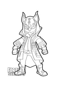 Бесплатная раскраска Стильный малыш Дрифт - Фортнайт