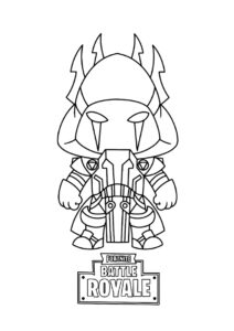 Чиби Ледяной король - Фортнайт раскраска распечатать на А4