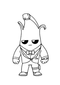 Чиби Пили разукрашка скачать и распечатать - Фортнайт