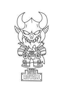 Фортнайт распечатать раскраску - Чиби Рагнарёк
