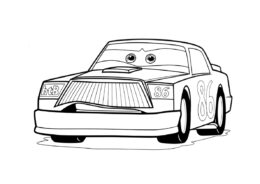 Злой Чико Хикс раскраска распечатать и скачать - Тачки