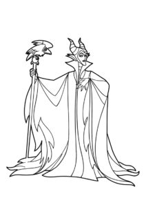 Бесплатная разукрашка для печати и скачивания Высокомерная колдунья - Аврора