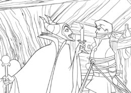 Принц Филипп в ловушке (Аврора) распечатать бесплатную раскраску