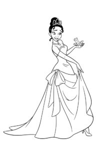 Разукрашка Лягушонок тянется за поцелуем распечатать на А4 и скачать - Тиана