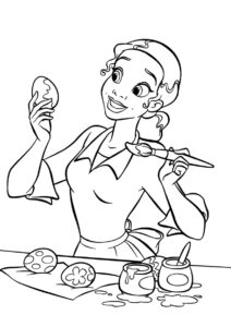 Раскраска Подготовка к пасхе распечатать на А4 - Тиана