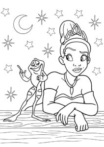 Бесплатная раскраска Стильный лягушонок распечатать на А4 и скачать - Тиана