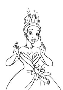 Удивлённая Тиана распечатать и скачать раскраску - Тиана