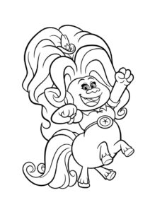 Дикая Дельта бесплатная раскраска - Тролли