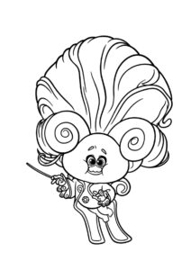 Раскраска Король Тролльцарт распечатать на А4 - Тролли