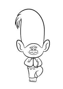 Бесплатная раскраска Медитирующий Ручеёк распечатать и скачать - Тролли