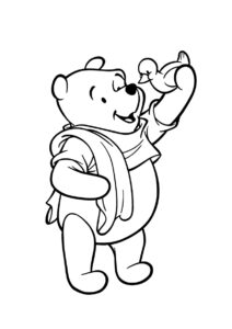 Винни и уточка для ванны распечатать разукрашку бесплатно - Винни Пух