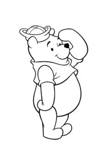 Винни Пух в роли матроса раскраска распечатать бесплатно на А4 - Винни Пух