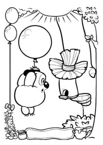 Раскраска Пух и пчелиный улей распечатать на А4 - Винни Пух