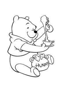 Угощение для Винни Пуха (Винни Пух) распечатать разукрашку