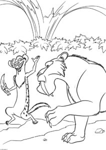 Бак и Диего - Ледниковый период распечатать раскраску на А4