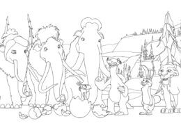 Раскраска Вылупившийся птенчик - Ледниковый период