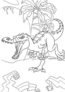 Жуткий динозавр (Ледниковый период) распечатать раскраску