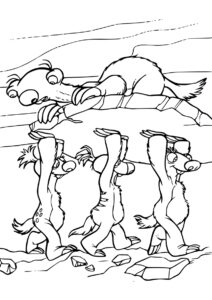 Раскраска Король ленивцев распечатать и скачать - Ледниковый период