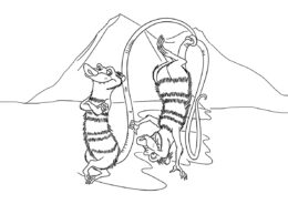 Ледниковый период распечатать раскраску - Крэш и Эдди