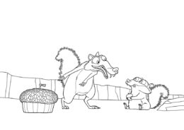 Раскраска Скрат в роли учителя распечатать на А4 и скачать - Ледниковый период