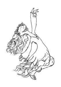 Разукрашка Танцующая Брук распечатать на А4 - Ледниковый период