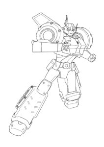 Бесплатная раскраска Автобот в бою распечатать на А4 и скачать - Трансформеры