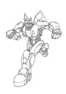 Трансформеры распечатать раскраску - Бегущий Бамблби