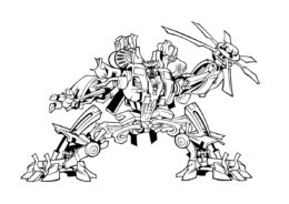 Десептикон в бою (Трансформеры) бесплатная раскраска