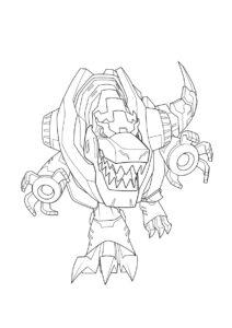 Динозавр трансформер бесплатная раскраска - Трансформеры