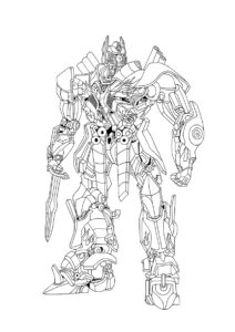 Задумчивый автобот (Трансформеры) распечатать раскраску
