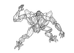 Трансформеры распечатать раскраску - Кошмарный десептикон