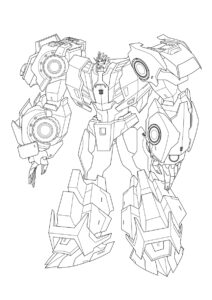 Бесплатная раскраска Огромный автобот распечатать на А4 - Трансформеры